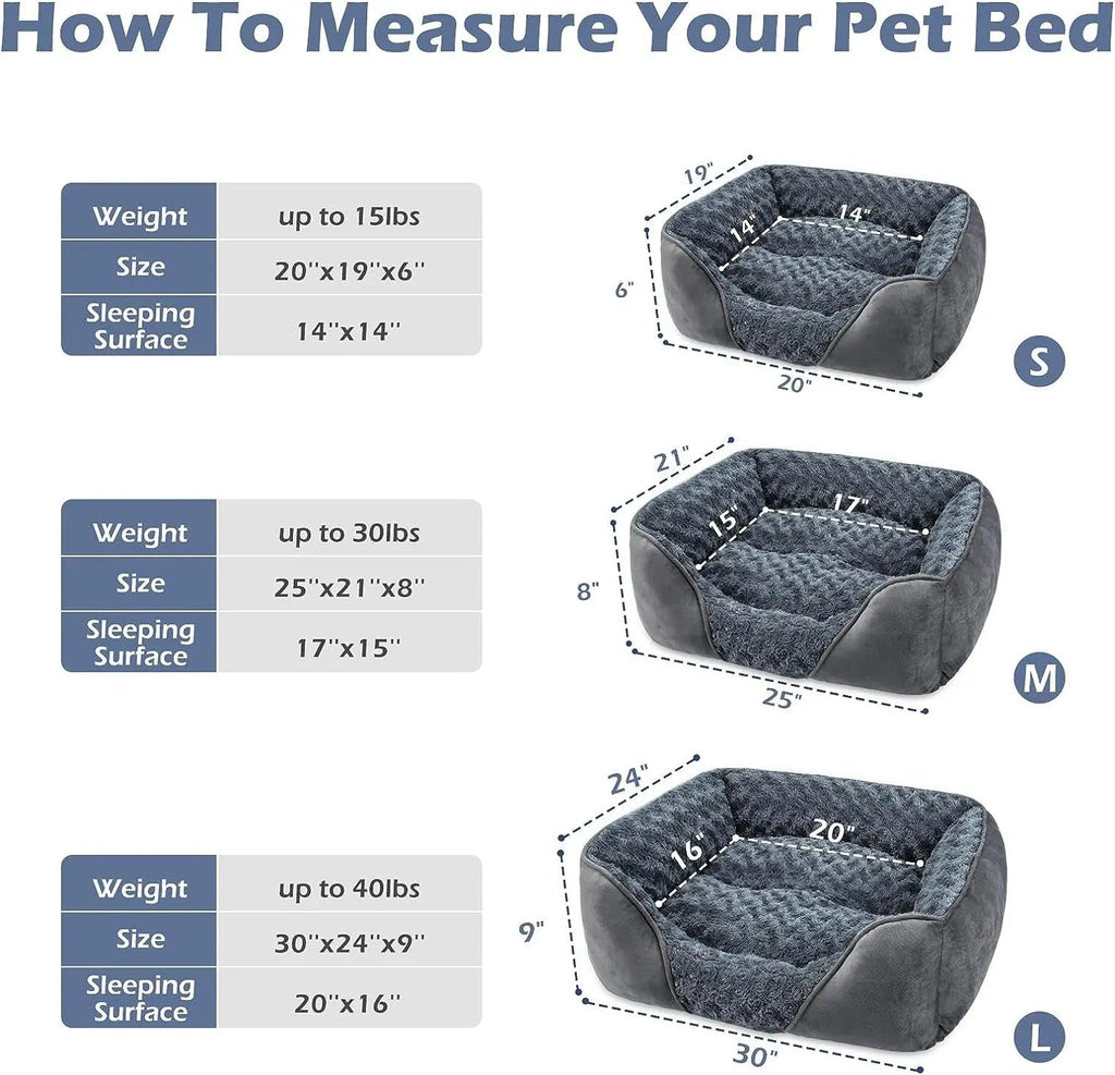 Washable Orthopedic Dog Bed – Soft Calming Pet Sofa for Small to Large Dogs